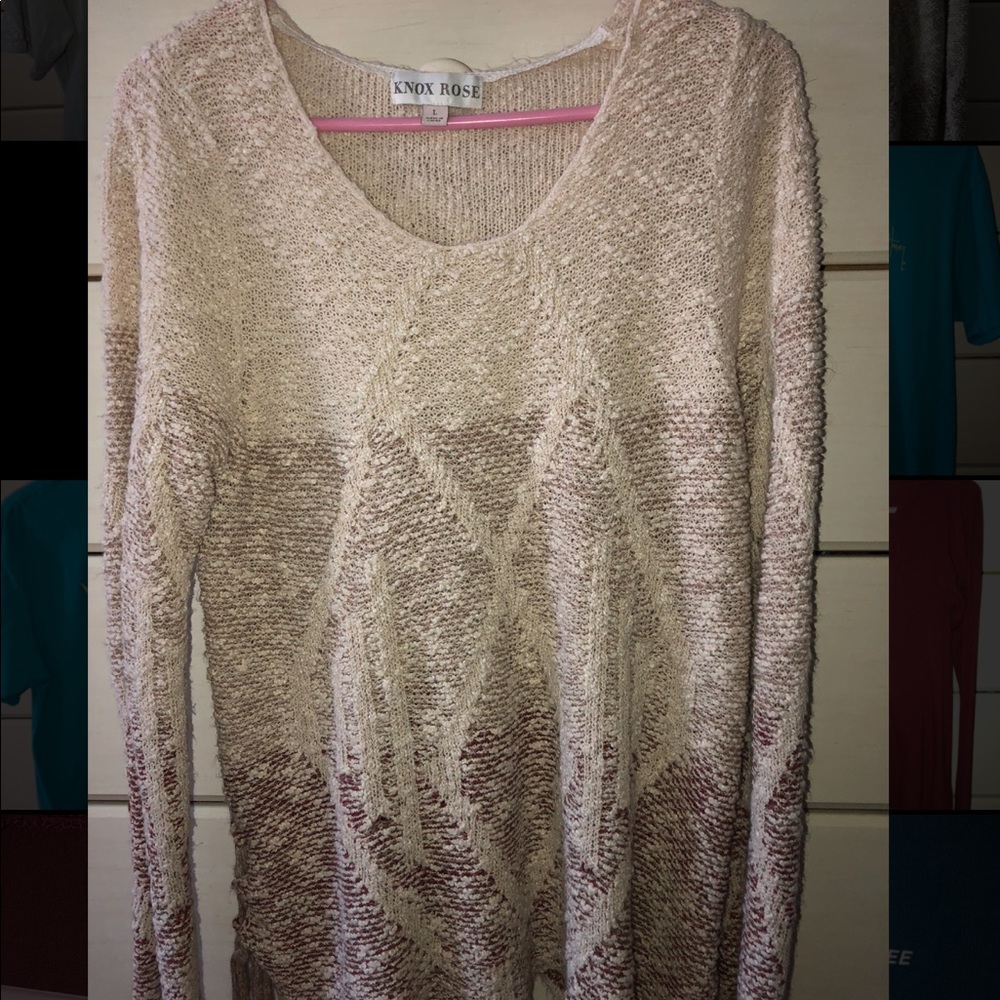 Ombré White to red sweater